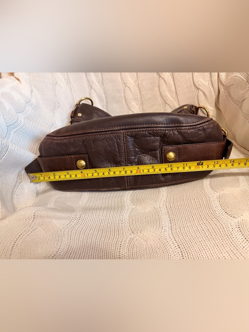 Coach Vintage Carly Dark Brown Leatherware Shoulder Bag  12669 - Picture 8 of 10